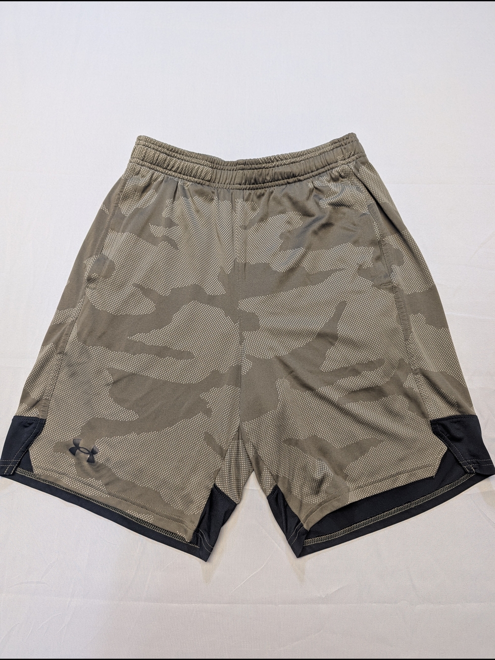 Under Armour Shorts Boys Youth Medium Stretch Jacquard Marine Green